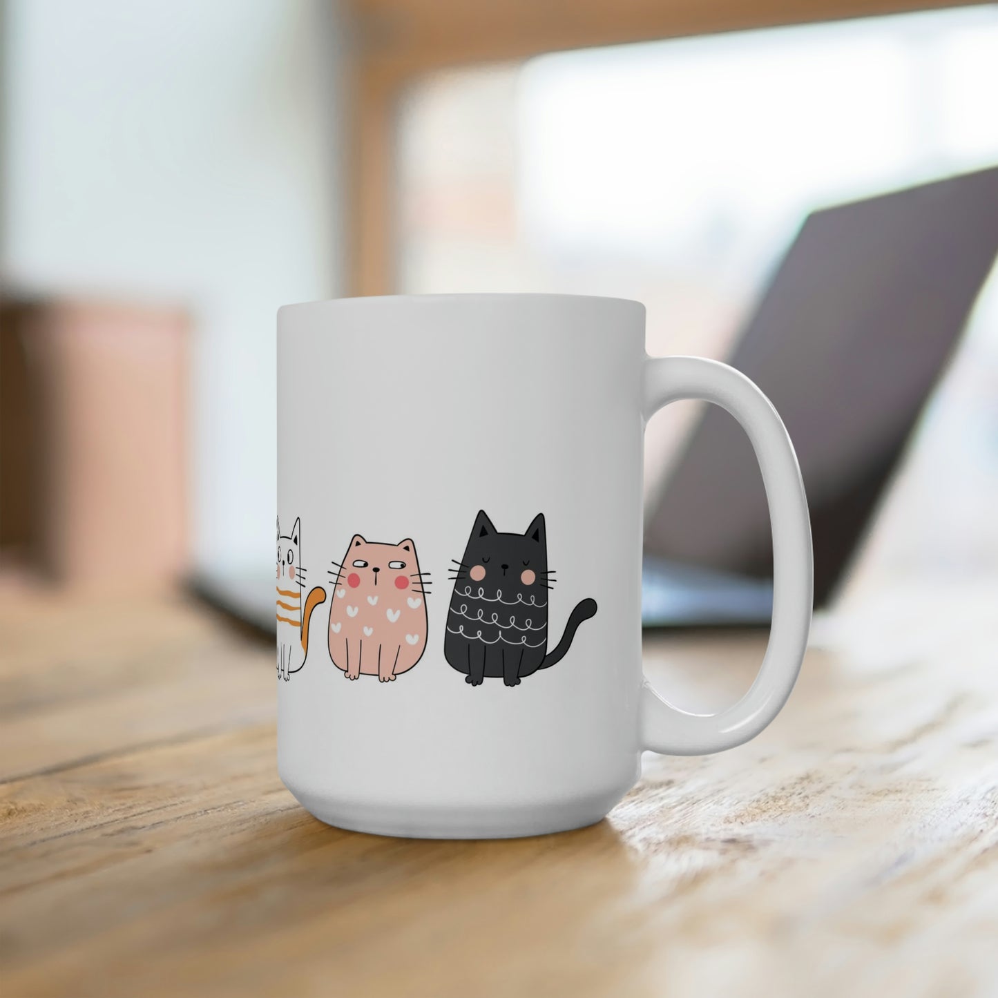 Valentine's Love Cats Ceramic Mug 15oz