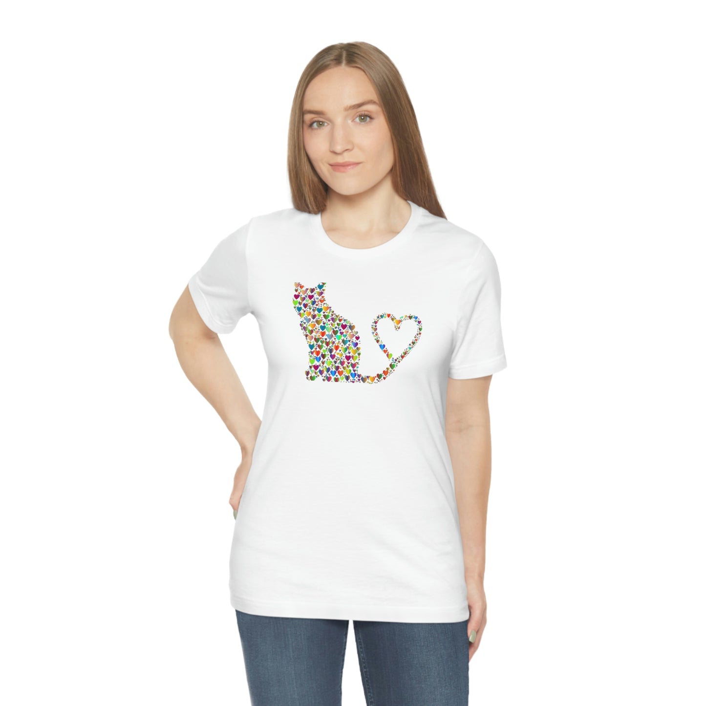 Million Hearts Cats Tshirt  /  Valentines  /  Love   Unisex Jersey Short Sleeve Tee