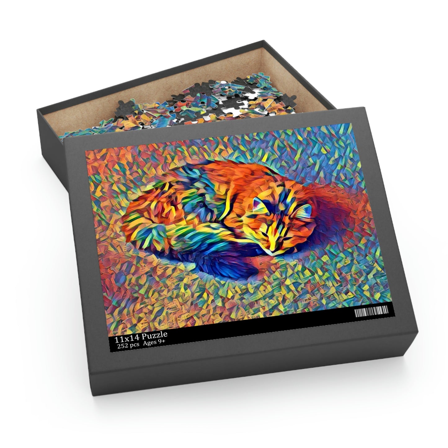 Cuddled Up & Cozy Cat Puzzle (120, 252, 500-Piece)