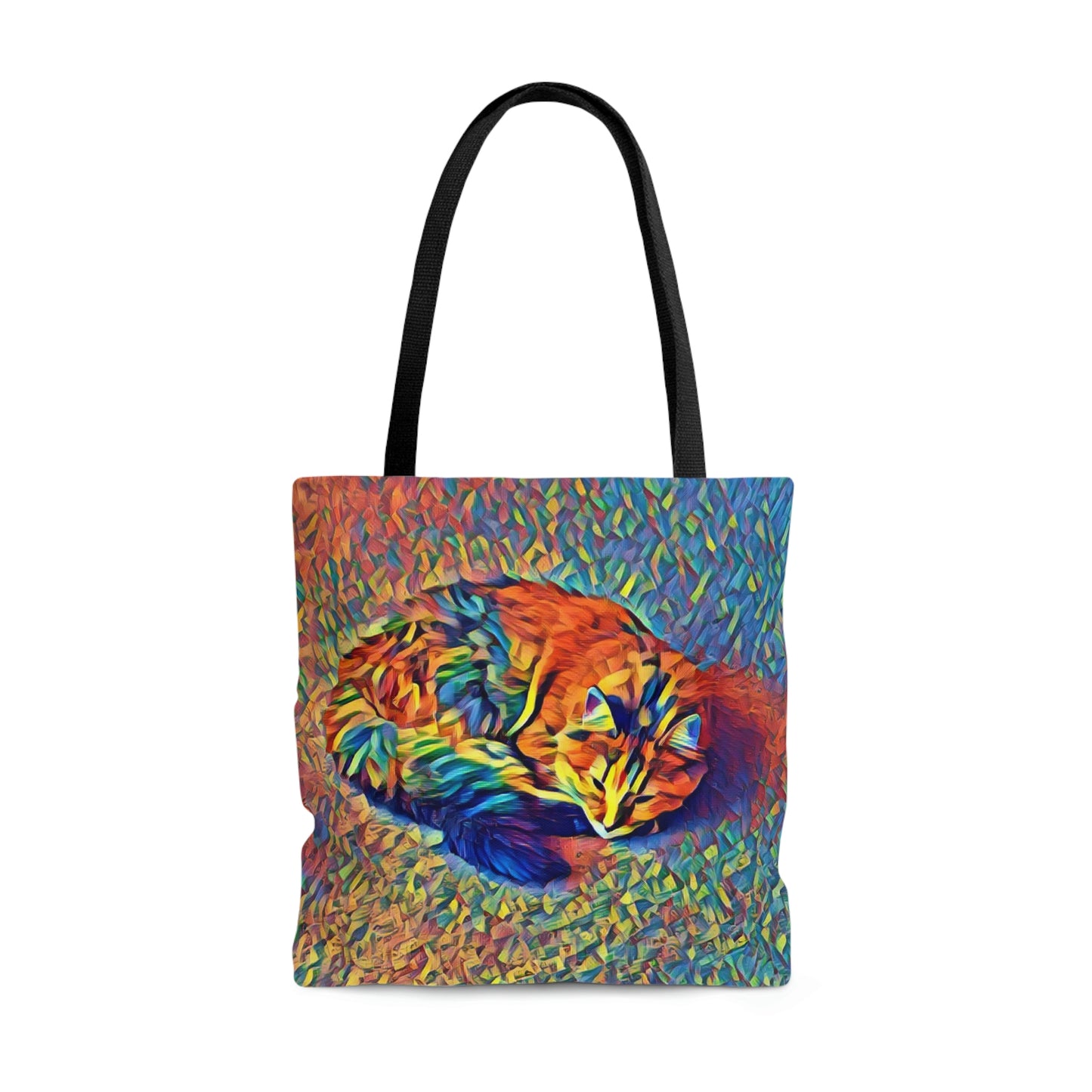 Cuddled Up & Cozy Cat Tote Bag