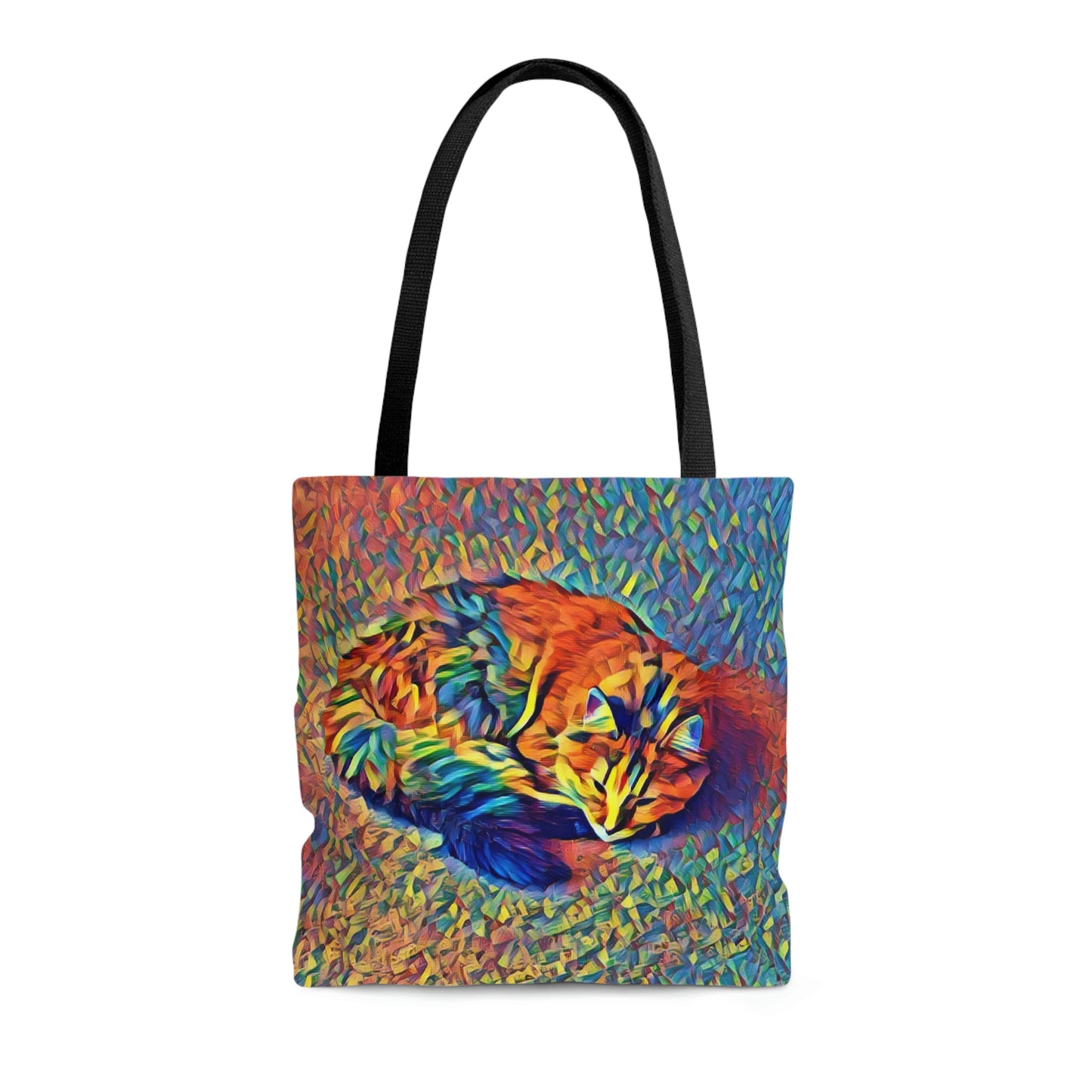 Cuddled Up & Cozy Cat Tote Bag