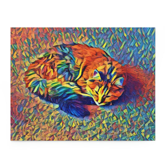 Cuddled Up & Cozy Cat Puzzle (120, 252, 500-Piece)