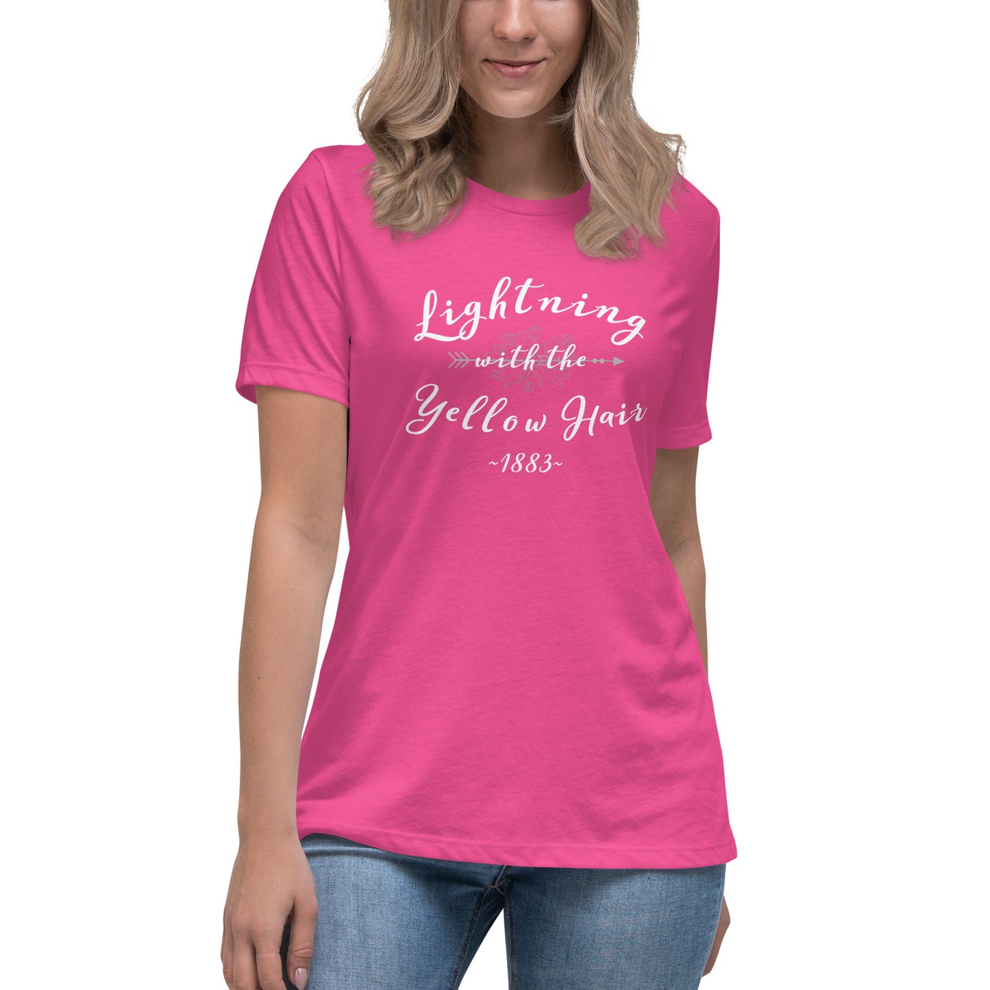 Lightening with the Yellow Hair Tshirt  /  Elsa Dutton  /  Yellowstone  /  1883  Women's Relaxed T-Shirt