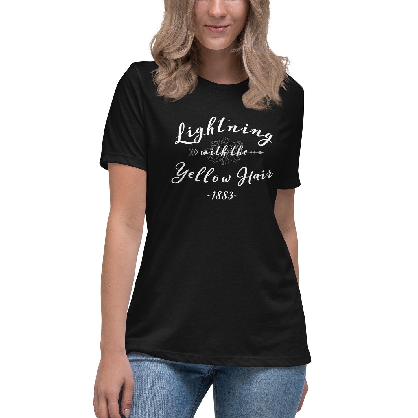 Lightening with the Yellow Hair Tshirt  /  Elsa Dutton  /  Yellowstone  /  1883  Women's Relaxed T-Shirt