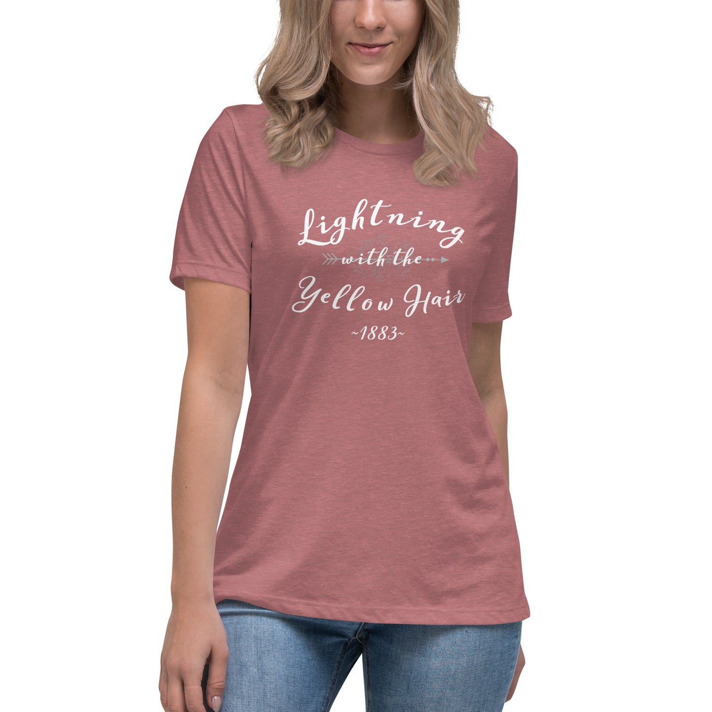 Lightening with the Yellow Hair Tshirt  /  Elsa Dutton  /  Yellowstone  /  1883  Women's Relaxed T-Shirt