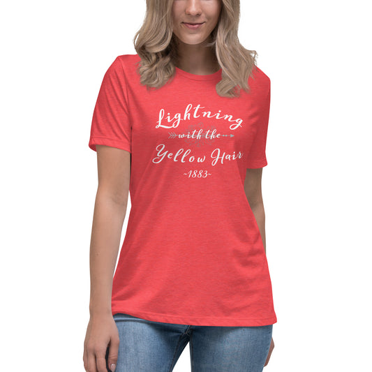 Lightening with the Yellow Hair Tshirt  /  Elsa Dutton  /  Yellowstone  /  1883  Women's Relaxed T-Shirt